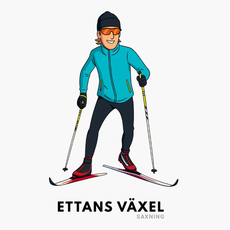 Saxning i brant backe, ettans växel